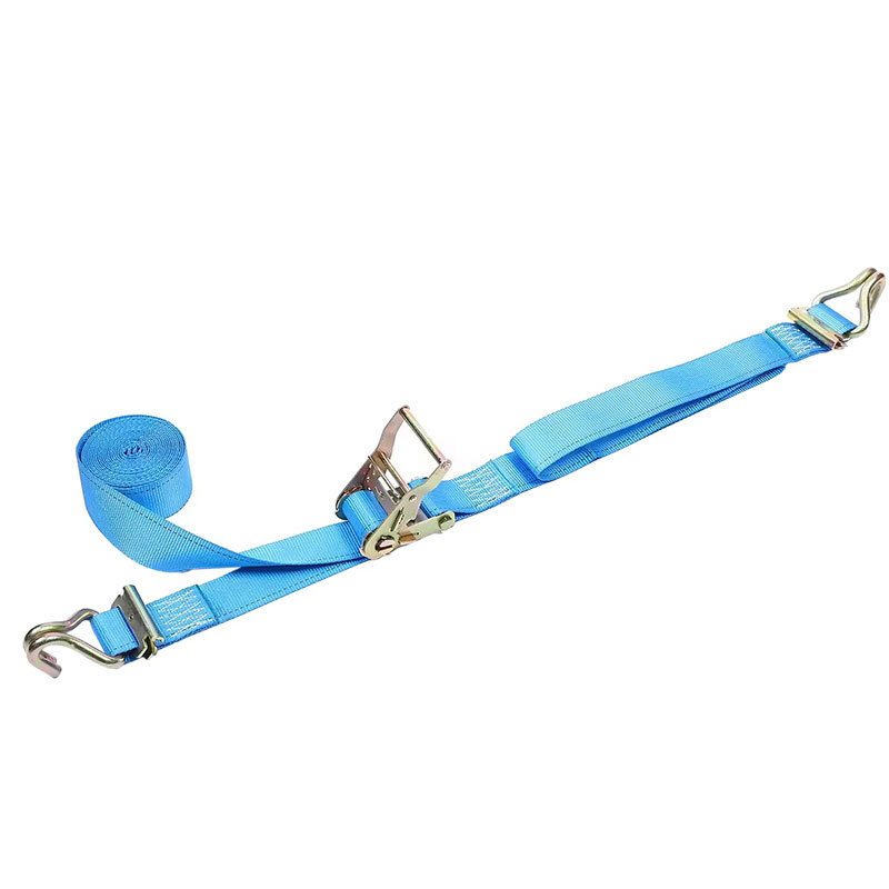 2'' X 12' Blue E-Track Ratchet Strap cum Wire Hooks et Ver E-Fittings